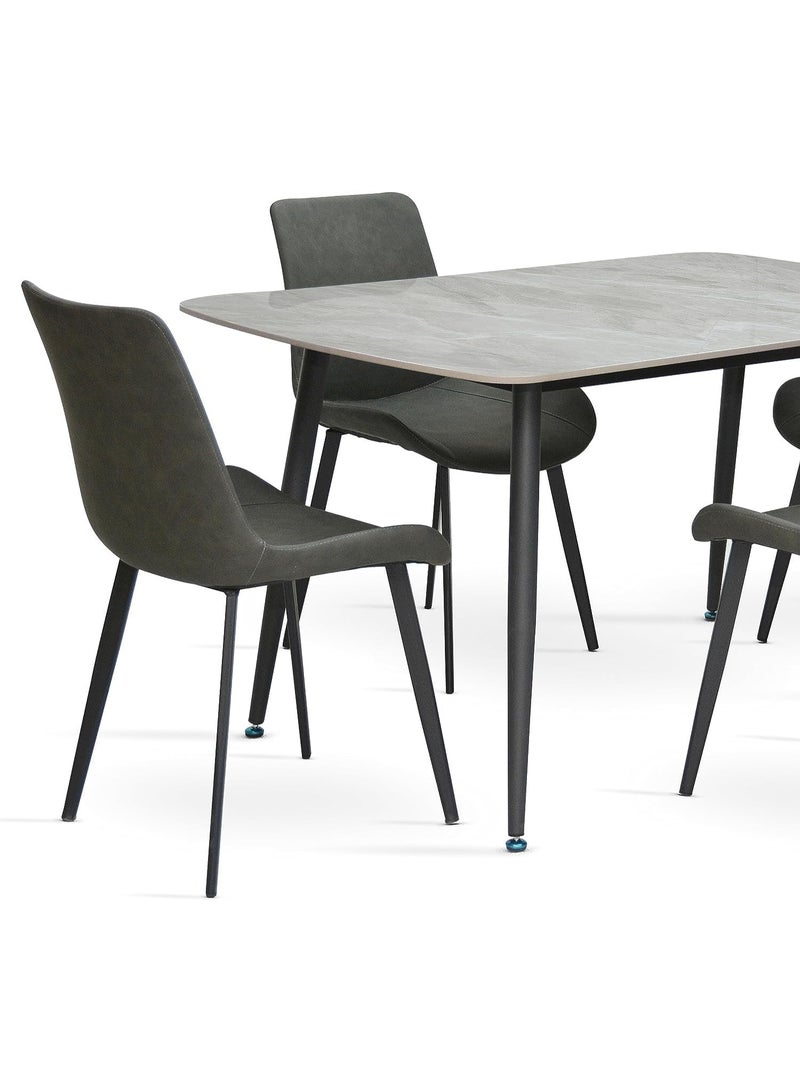 LHFHOMT 5-Pieces Dining Sets, 1 Piece Rectangular Table With with 4 Chairs Modern Design Furniture for Home, Dining Room, Cafeteria - Image 5